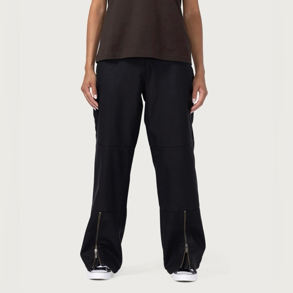 NWT HONOR THE GIFT WOMENS PLEATHER ZIPPER PANTS (BLACK) size XXL